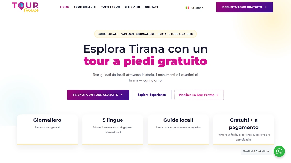 Tour Tirana - Versioni italisht
