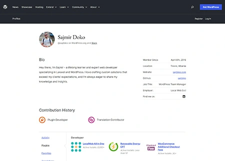 Sajdoko WordPress Profile