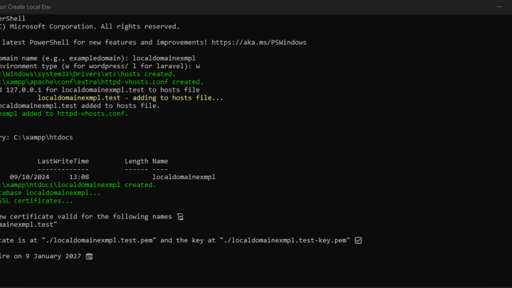 Automatizoni Mjedisin e Zhvillimit Lokal me PowerShell për WordPress dhe Laravel