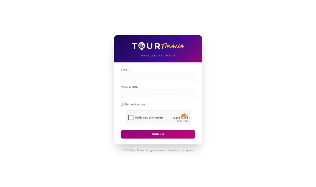 Tour Tirana CRM